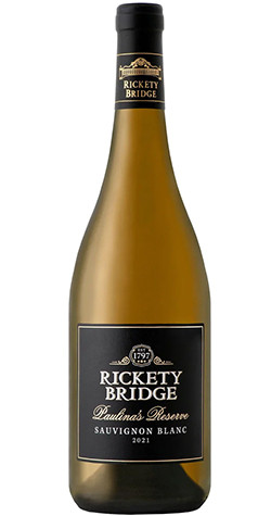 Bottle of Rickety Bridge 'Paulina's Reserve' Sauvignon Blanc, Franschhoek/Walker Bay 2023 white wine with tropical and citrus notes.