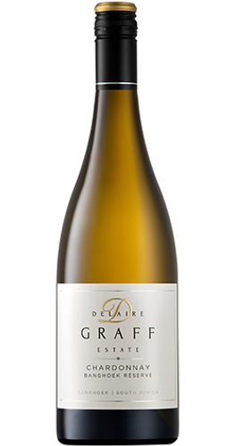 Bottle of Delaire Graff 'Banghoek Reserve' Chardonnay, Stellenbosch 2023 white wine with citrus and oak.