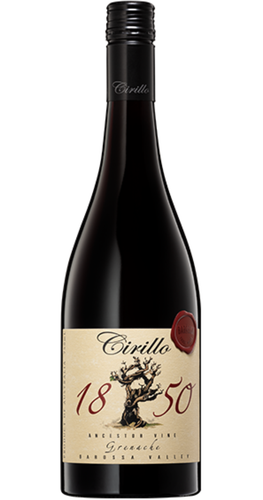 A bottle of Cirillo '1850' Grenache 2016 from Barossa Valley