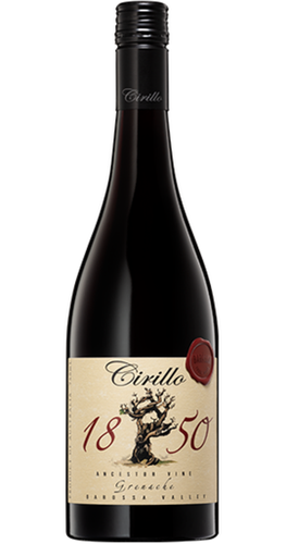 A bottle of Cirillo '1850' Grenache 2016 from Barossa Valley