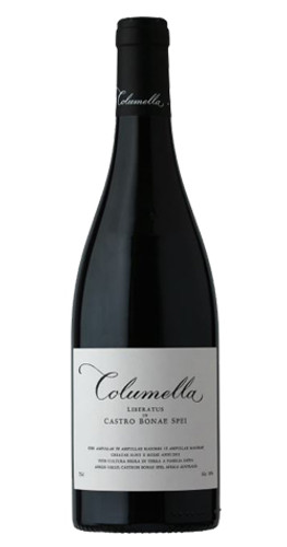 Bottle of Sadie Family 'Columella' Red Blend 2022 from Swartland, with red fruit and blueberry.
