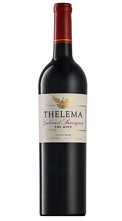 Bottle of Thelema 'The Mint' Cabernet Sauvignon 2022 from Stellenbosch, with cassis, dark chocolate and mint.