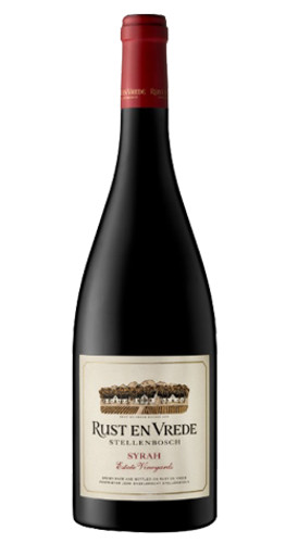 Bottle of Rust en Vrede 'Estate Vineyards' Syrah 2022 from Stellenbosch