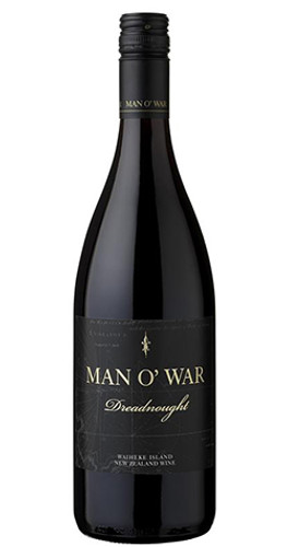 Bottle of Man O War 'Dreadnought' Syrah 2021 from Waiheke Island, New Zealand