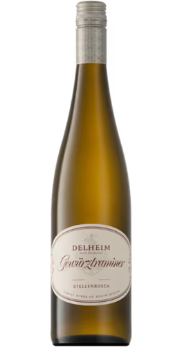 Delheim Gewürztraminer 2025 Stellenbosch South African aromatic white wine bottle