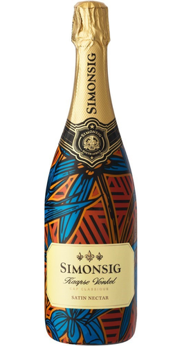 Simonsig Wine Estate Kaapse Vonkel Brut Satin Nectar 2023 Chardonnay-Pinot Noir sparkling wine from Stellenbosch, South Africa 750ml bottle