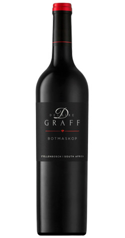 A bottle of Delaire Graff Botmaskop Red Blend 2022, a red wine from Stellenbosch in South Africa.