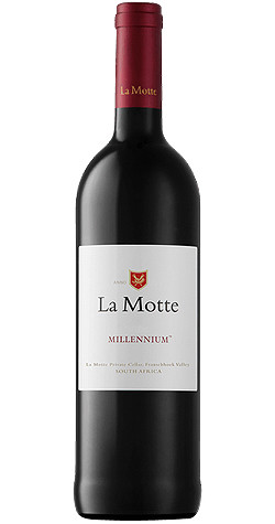 Front label of La Motte Millennium Merlot Cabernet Franc 2023 from South Africa