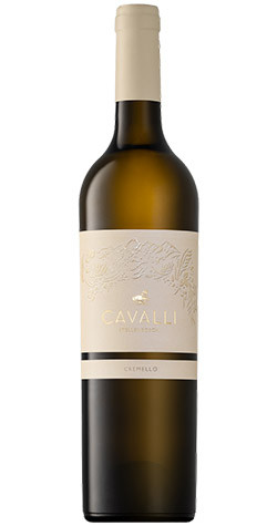 Bottle of Cavalli Wines Cremello White Blend, Stellenbosch wine with tropical and floral notes.