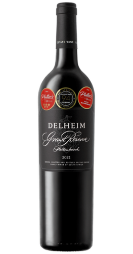 Delheim Grand Reserve 2021 Stellenbosch premium South African red wine bottle