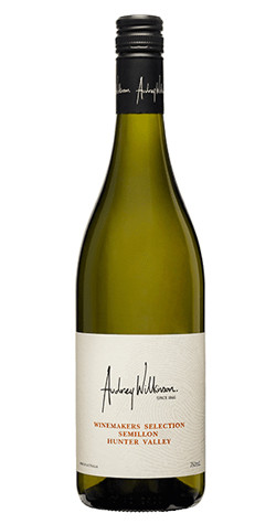Bottle of Audrey Wilkinson Winemakers Selection Semillon 2021 white wine with lemon notes.