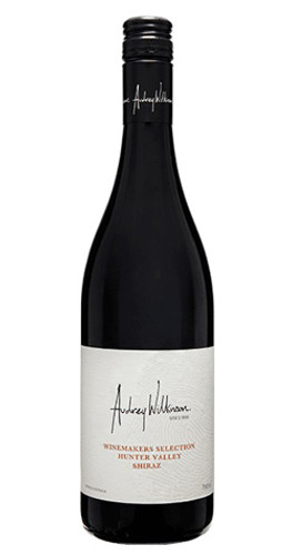 Bottle of Audrey Wilkinson Winemakers Selection Shiraz 2019 wine with dark fruit and spice.