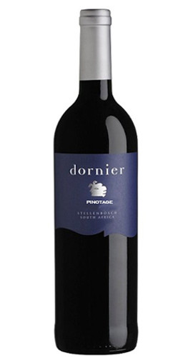 Bottle of Dornier Pinotage, Swartland 2021 red wine with dark fruit and spice.
