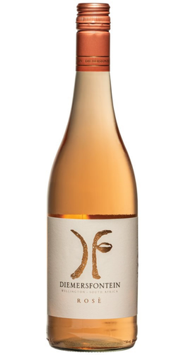 Bottle of Diemersfontein Rosé, Western Cape 2023 wine with fresh berry and citrus flavors.