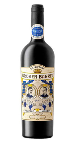 Bottle of Fairview 'Broken Barrel' Red Blend, Western Cape 2021 wine with rich berry and oak flavors.