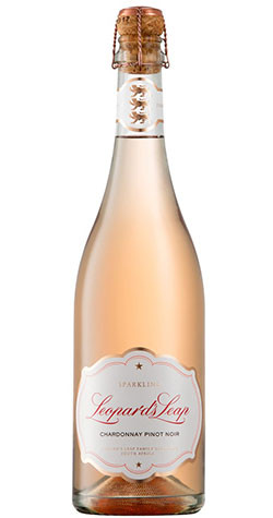 Bottle of Leopard's Leap 'Sparkling' Chardonnay Pinot Noir, Western Cape NV with citrus and brioche.