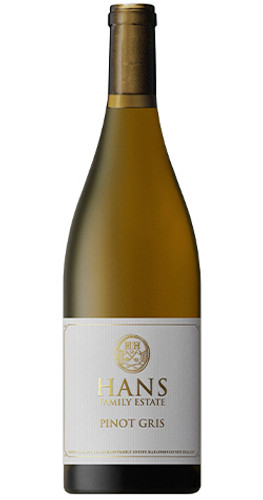 Bottle of Hans Herzog Hans Family Estate Pinot Gris, Marlborough 2018 white wine with tropical and floral flavors.