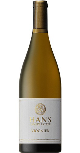 Bottle of Hans Herzog 'Hans Family Estate' Viognier, Marlborough 2018 white wine with floral and stone fruit notes.