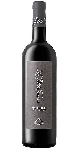 Bottle of La Petite Ferme Cabernet Sauvignon, Franschhoek 2021 red wine with dark fruit and oak.