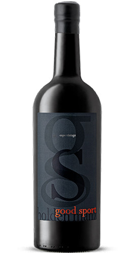 Bottle of Holden Manz 'Good Sport' Syrah, Franschhoek 2019 red wine with dark fruit and spice.
