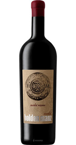 Bottle of Holden Manz 'Reserve' Merlot, Franschhoek 2019 red wine with plum and chocolate flavors.