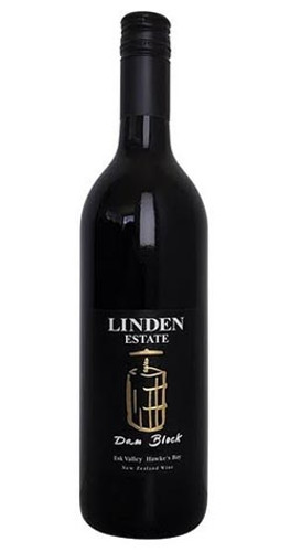 Bottle of Linden Estate 'Reserve' Dam Block, Hawke's Bay 2016 red wine with dark fruit and spice.