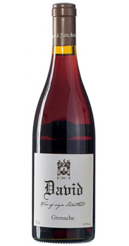 Bottle of David & Nadia Grenache, Swartland 2021 red wine with red fruit and floral notes.