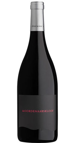 Bottle of Dornier 'Moordenaarskloof' Tinta Barroca, Stellenbosch 2020 red wine with dark fruit and spice.
