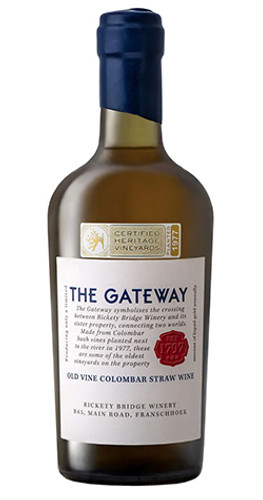 Bottle of Rickety Bridge The Gateway Straw Wine' Colombard enjoyed as an aperitif or as a dessert wine