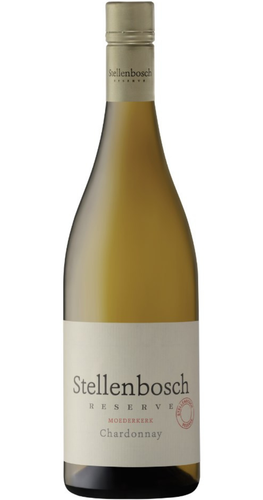 Bottle of Stellenbosch Reserve 'Moederkerk' Chardonnay, Stellenbosch 2022 white wine with citrus and oak.