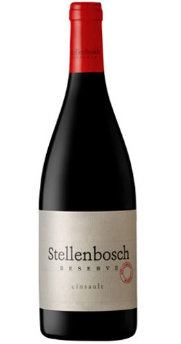 Bottle of Stellenbosch Reserve 'Stadsaal' Cinsault, Stellenbosch 2021 red wine with red fruit and spice.