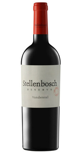 Bottle of Stellenbosch Reserve 'Vanderstel' Bordeaux-Style, Stellenbosch 2021 wine with dark fruit and spice.