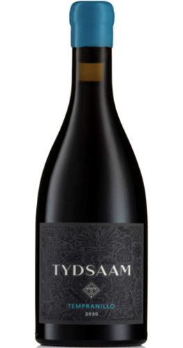 Bottle of Tempel Wines 'Tydsaam' Tempranillo, Wellington 2021 red wine with dark fruit and spice.