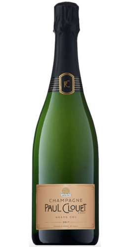 Bottle of Paul Clouet 'Grand Cru Brut', Champagne NV (1.5L) with citrus and brioche.