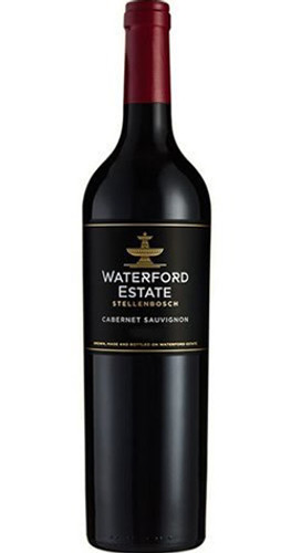 Bottle of Waterford Estate Cabernet Sauvignon, Stellenbosch 2018 red wine with blackberry and oak.