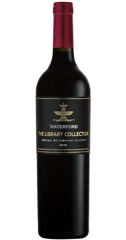 Bottle of Waterford 'The Library Collection Edition: #2' Cabernet Sauvignon, Stellenbosch 2016 red wine with dark fruit and oak.
