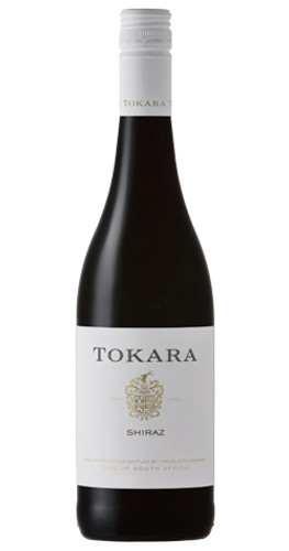 Bottle of Tokara Shiraz, Stellenbosch 2019 red wine with dark fruit and pepper.