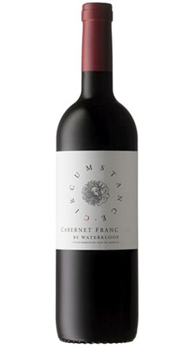 Bottle of Waterkloof 'Circumstance' Cabernet Franc, Stellenbosch 2018 red wine with dark fruit and spice.