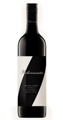Bottle of Kellermeister 'Black Sash' Shiraz, Barossa 2018 red wine with dark fruit and spice.