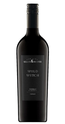 Bottle of Kellermeister 'Wild Witch' Shiraz, Barossa 2021 red wine with dark fruit and spice.
