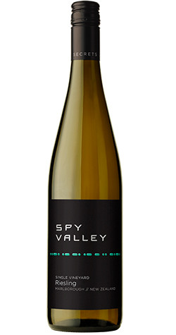 A bottle of Spy Valley Riesling 2016 from Marlborough New Zealand