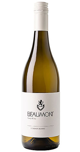 Bottle of Beaumont Family Wines Chenin Blanc, Bot River 2023 white wine with citrus and floral notes.