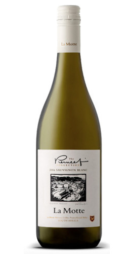 Bottle of La Motte 'The Pierneef Collection' Sauvignon Blanc, Cape South Coast 2023 white wine with tropical and citrus notes.