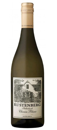 Bottle of Rustenberg Chenin Blanc, Stellenbosch 2023 white wine with citrus and floral notes. Bottle of Rustenberg Chenin Blanc, Stellenbosch 2023 white wine with citrus and floral notes.