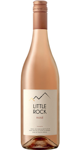 Bottle of Mont Rochelle 'Little Rock Rosé' Grenache, Coastal Region 2024 wine with fresh berry and floral notes.