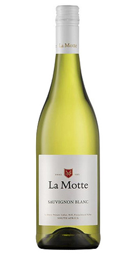 Bottle of La Motte Sauvignon Blanc, Western Cape 2024 white wine with tropical and citrus notes.