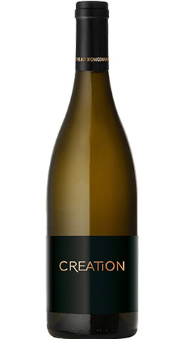 Bottle of Creation Art of Chardonnay, Walker Bay 2023 white wine with citrus and oak.