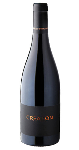 Bottle of Creation Art of Pinot Noir, Walker Bay 2023 red wine with red fruit and spice.