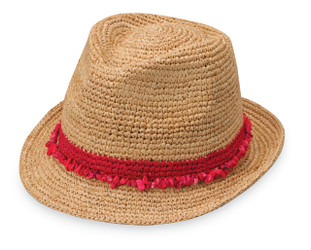 Womans Wallaroo tahiti trilby hat red