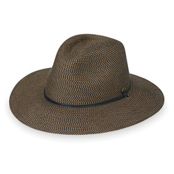 Mens Wallaroo upf50 logan sun hat dark brown